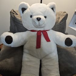 Huge Valentines White Teddy Bear, Firm