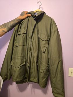 Men army jacket .