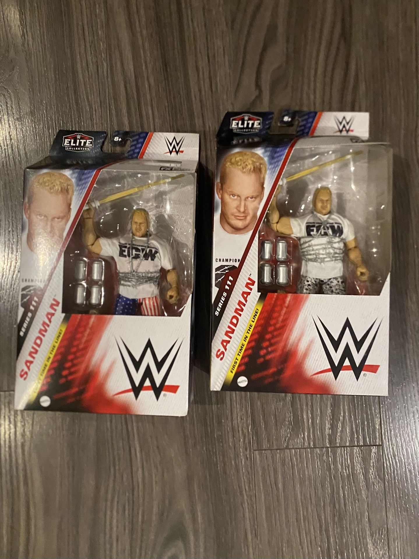 WWE Elite Series 111 Sandman ECW Mattel Action Figure Set Of 2