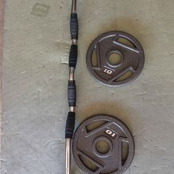 Weights Metal Iron And Ez Curl Bar New