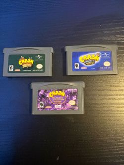 Crash Bandicoot Game Boy Advanced Trilogy Bundle (3 Authentic Games)