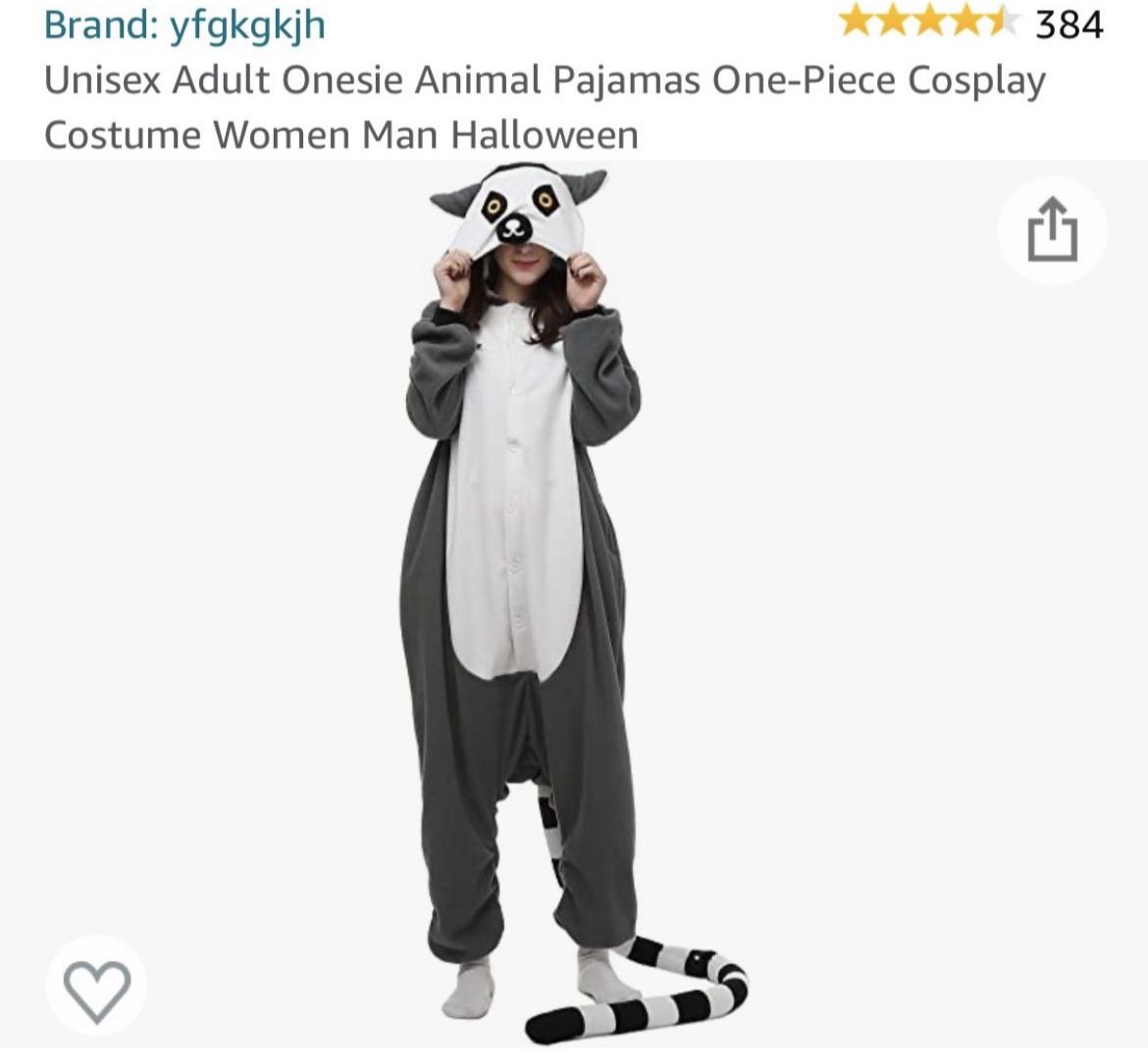 MADAGASCAR Adult Lemur Halloween/Dress up Costume