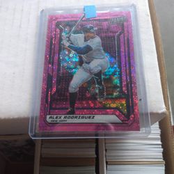 2019 Alex Rodriguez Pink Border Panini Card. Number 12 Out Of 50