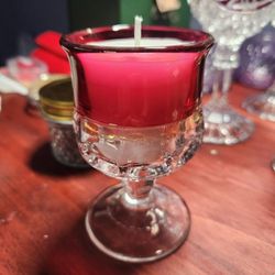 Vintage Glassware Handpoured Candle