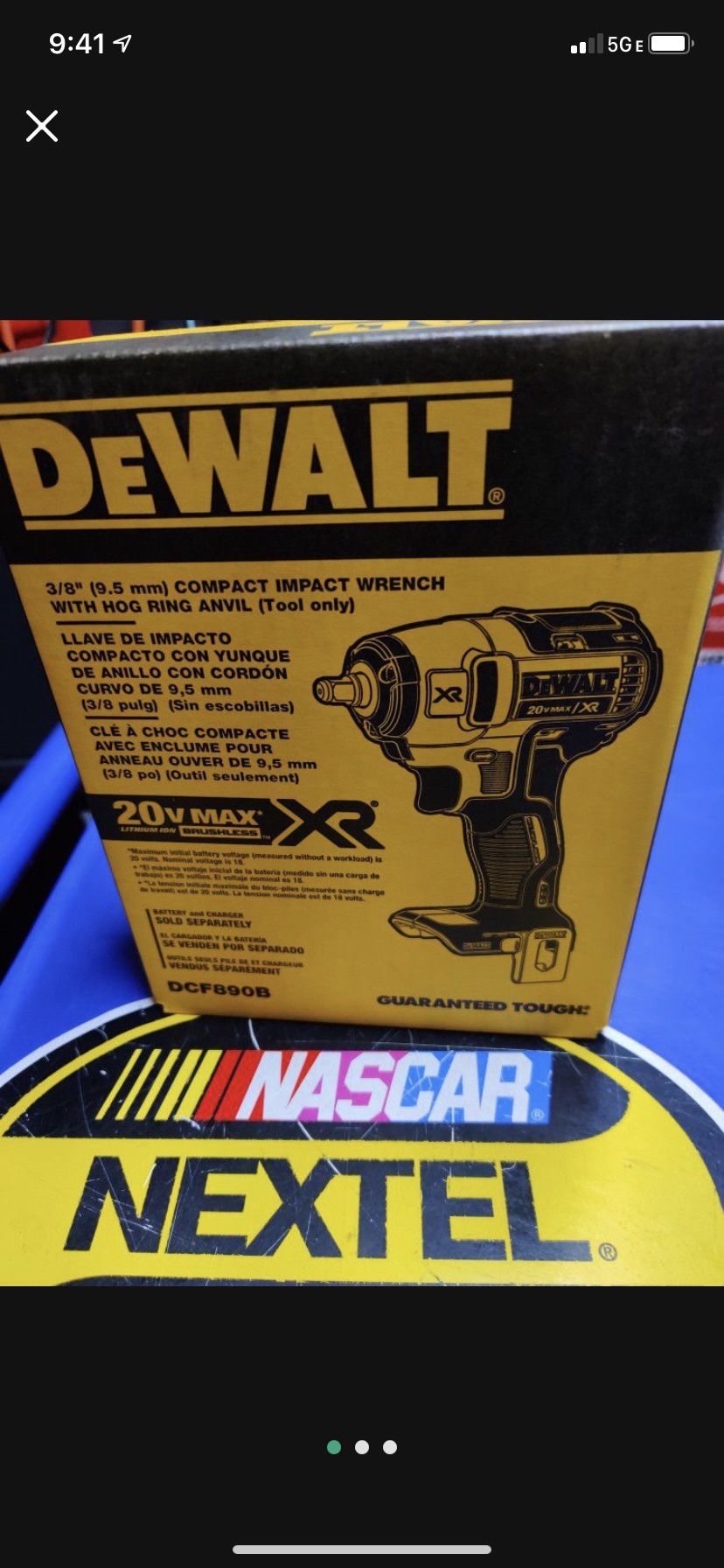 DEWALT XR20V BRUSHLESS 3/8” COMPACT IMPACT WRENCH #DCF890B (( Tool Only))read Description Below