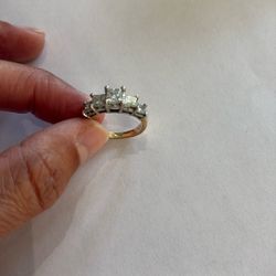 Five Princess Cut Diamond ring 2CT Total 