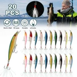 20 Pcs Fishing Lures Crankbaits Lot