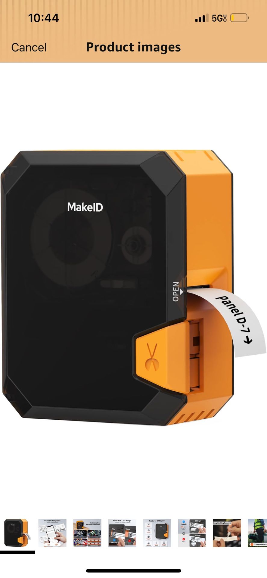 Makeid P31 Industrial Label Maker, Thermal Transfer Label Printer Portable Bluetooth Labeler with 0.71" W x 26.24ft L Label, Wire and Cable Labeling M