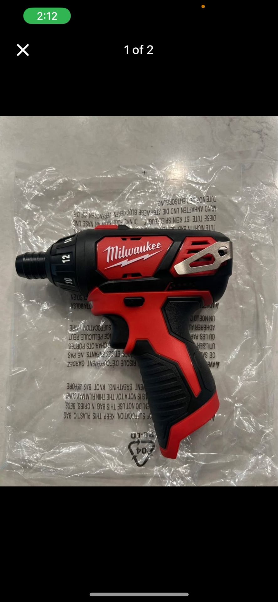 New Milwaukee quick release driver Genuine part Just reduce $49.99——> $29.99 ($30 Firm)