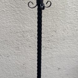 Wrought Iron Floor Candelabra with 9 Candle Holders  -  61” Tall 