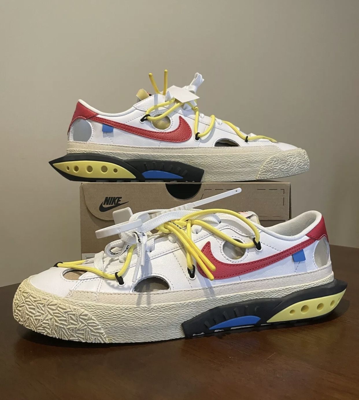 Nike X Off White Blazer Low 'White University Red'