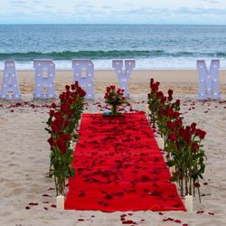 Engagement  “MARRY ME”  Letters And Red Carpet