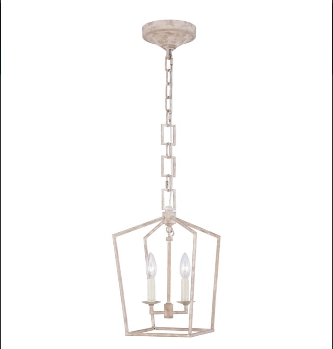 Elegant Lighting Denmark 2 Light 9.5" Wide Single Mini Cage Style Taper Candle Pendant