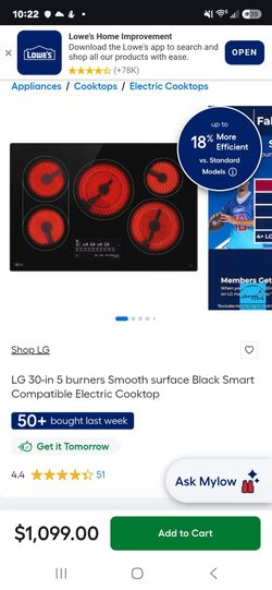 LG 30-Inch 5-Burner Electric Cooktop