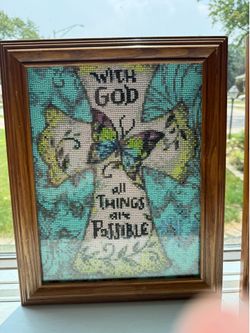 Cross diamond dot painting art picture
