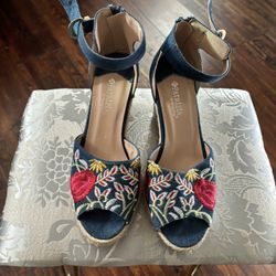 Embroidered Shoes Size 9