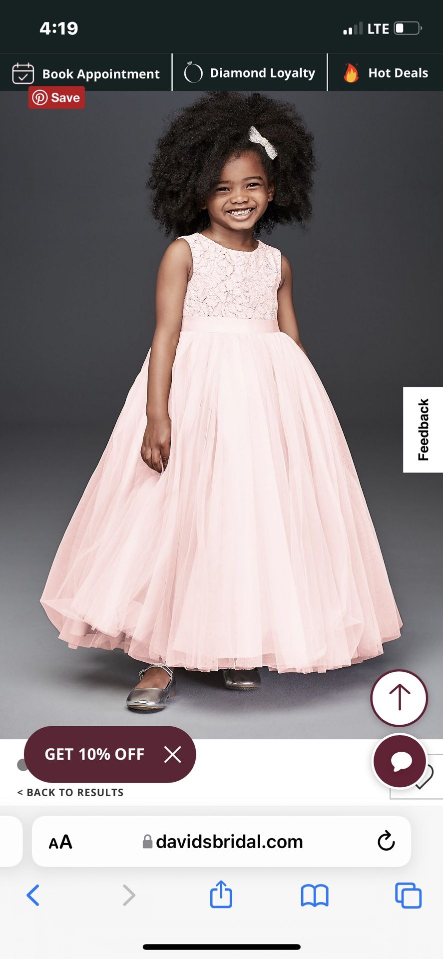 David’s Bridal flower Girl Dress