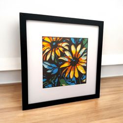 Handmade 12x12 Layered Paper Flower Frame