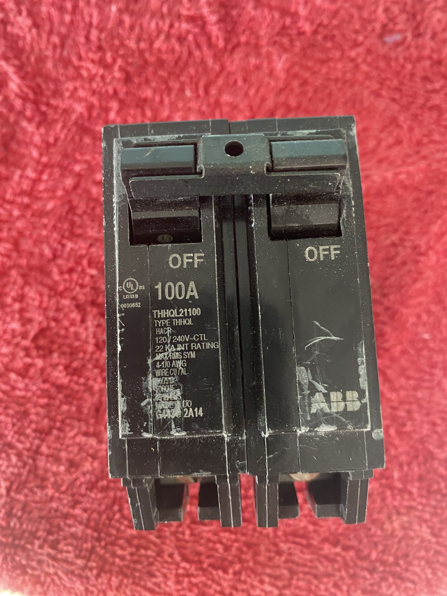 ABB 100amp Breaker