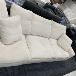 Microfiber White Sofa 
