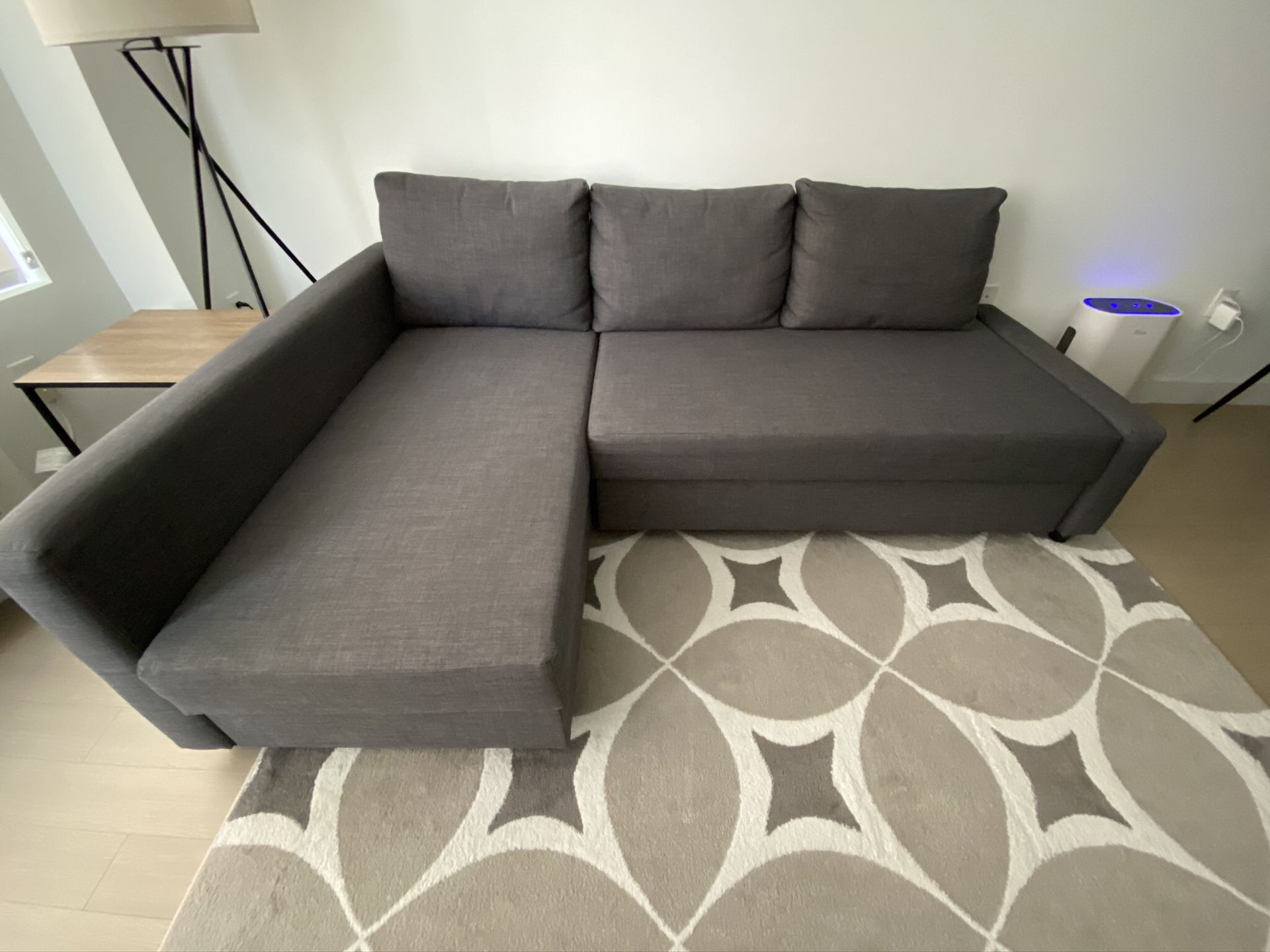 Gray sectional sofa and sleeper