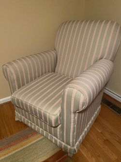 Green And Pink Glider Chair And Table, Plus Accessories 
