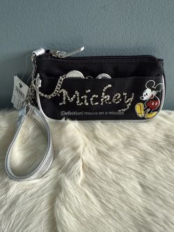 Walt Disney World Kids Mickey Mouse Sequin Wristlet with Mirror