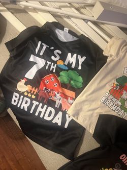 7 and birthday 5 shirts