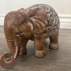Hand-carved Wooden Elephant