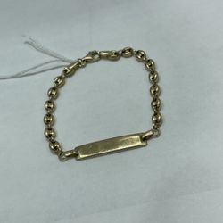 ID BRACELET 10KT YELLOW GOLD, 6” LENGHT, 3.8 GRAMS 
