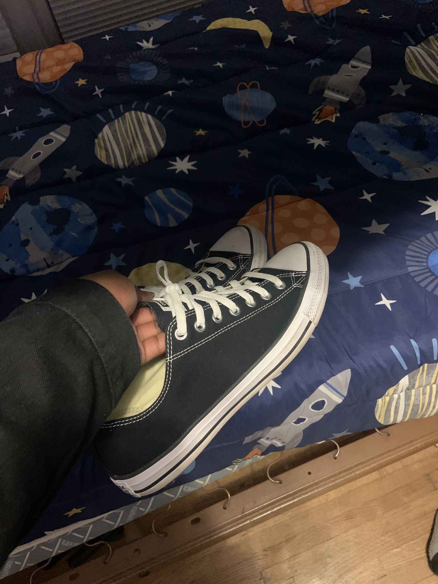 Black Converse Lows (basically new)