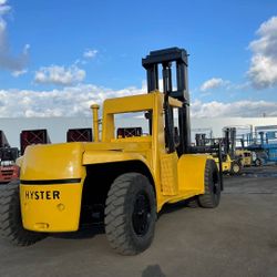 Hyster Model #: H520 Pneumatic Tire 4 Wheel Sit Down Type: Forklift Capacity: added counter weight 56000 Mast: Two Stage Fuel diesel , 96 forks forkli