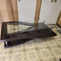 Glass Topped Coffee Table