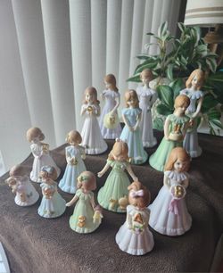 Vintage 1982 Enesco "Growing Up Girls " Set