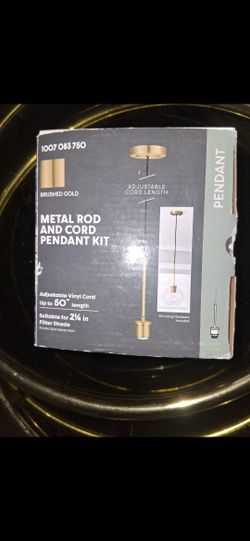 Metal Rod And Cord Pendant Kit Gold 3 Of Them 