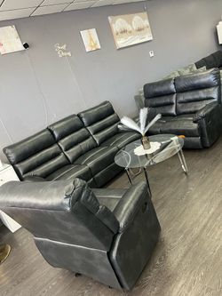 2pcs Sofá set reclinable