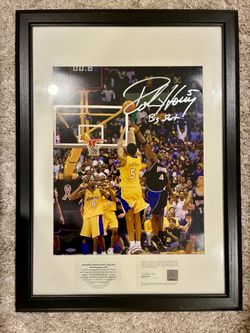 Robert “Big Shot” Horry Lakers Signed Authenticated Picture Frame 23x30.5