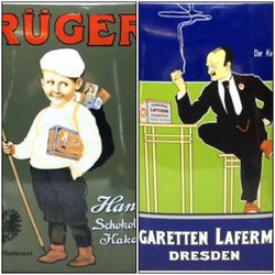 2- Tin and enamel signs. Great condition