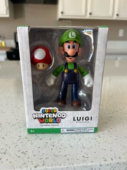 Luigi with mushroom figurine UNOPENED