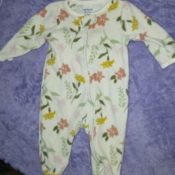 Fleece Footed Onsie 0/3 Mo