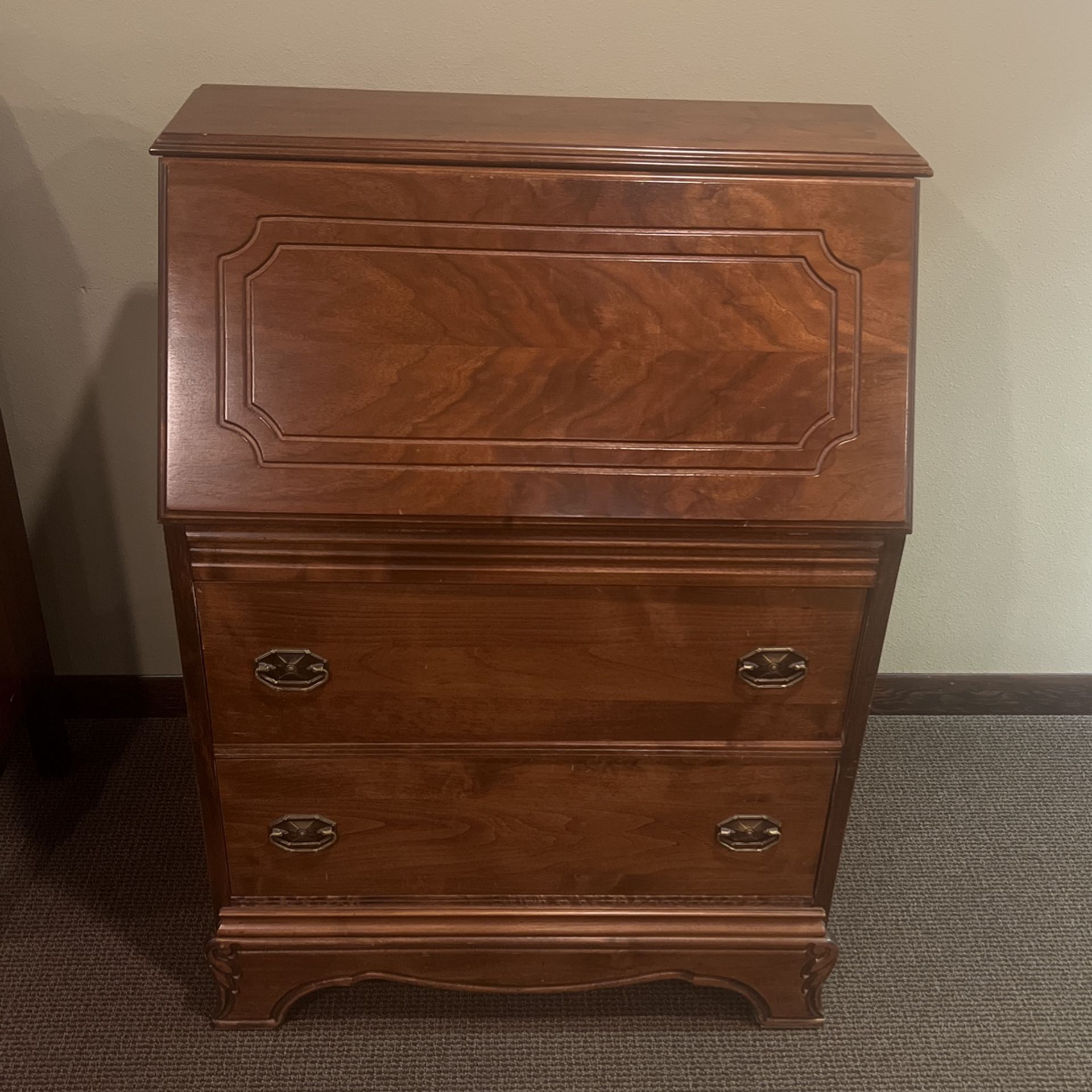 Antique roll down desk