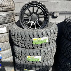 LT 285/70/17 TBB MUD TERRAIN TIRES AND NEW LOCK RIMS 17” 6X139.7 TOYOTA TACOMA 4RUNNER CHEVY GMC SIERRA Silverado