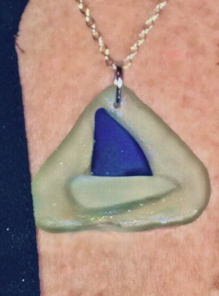 Seaglass Sailboat Pendant