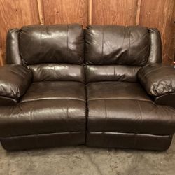 Leather Recliner Loveseat Sofa - FREE DELIVERY 