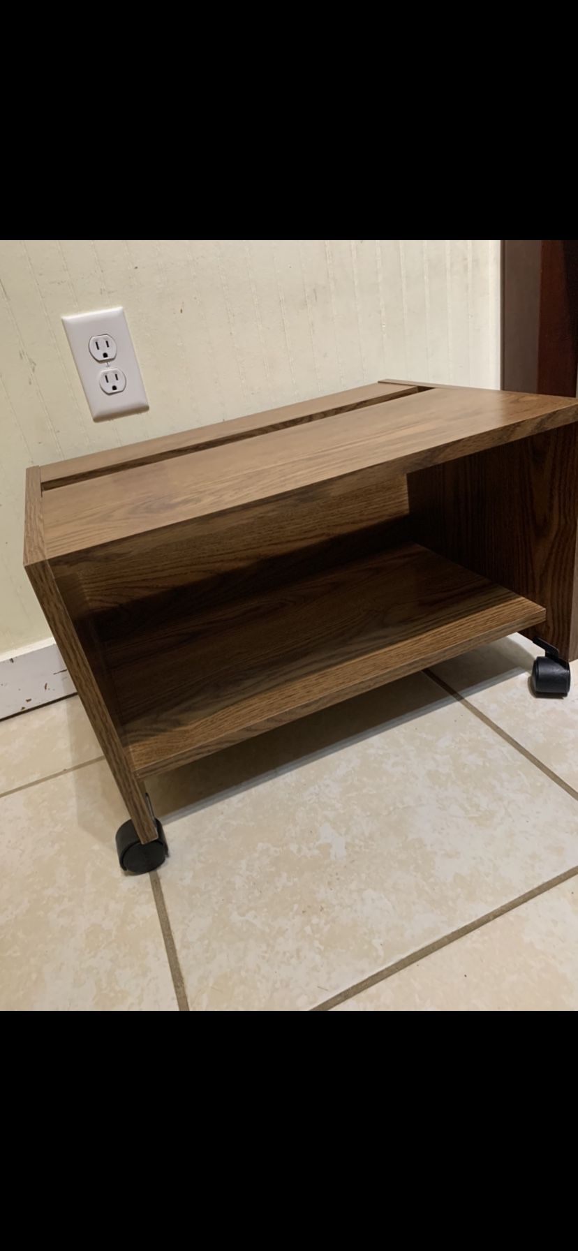 Rolling printer Table (Easy to Pull And Push Undervtue Work Desk)