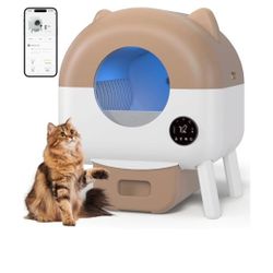 Bashaw Self Cleaning Litter Box, Large Capacity Automatic Litter Box for Mult...