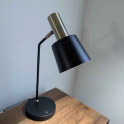 Pair of MCM Black Arc Desk Lamps