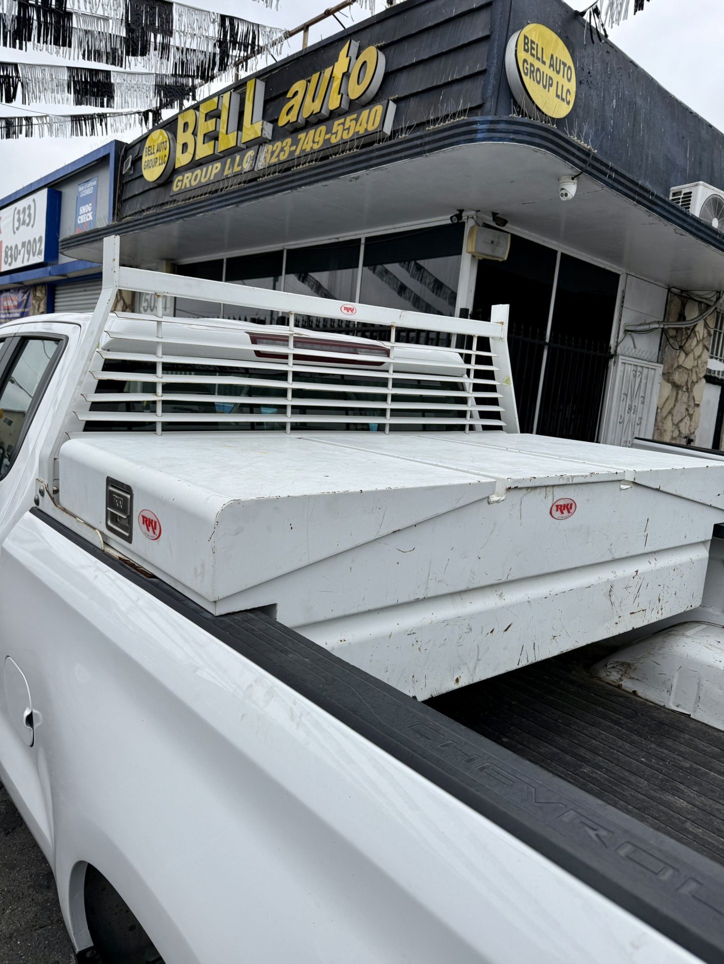Truck Bed Tool Box With ladder holder