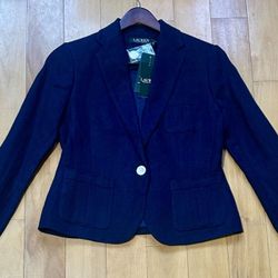 Ralph Lauren, navy blue linen blazer