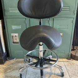 New Saddle Adjustable Salon Or Desk Chair